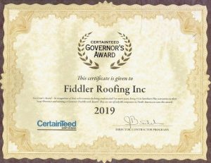 Fiddler Roofing is proud of its reputation of being the best, and has a history for training and excellence. Over the years we have accumulated awards and recognition as an industry leader for knowledge and high standards