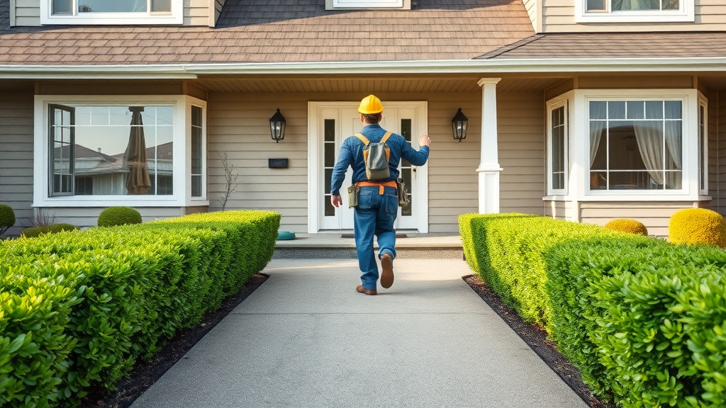 clear pathway and access for roofing contractor carrying equipment during home preparation for roofing