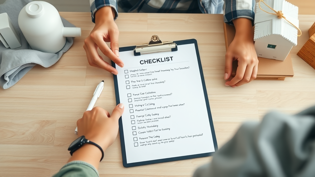 Organized checklist for protecting home interior during roofing project