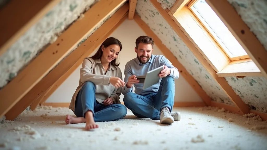 Family member and contractor checking attic ventilation to prevent ice dams and extend your roof’s life