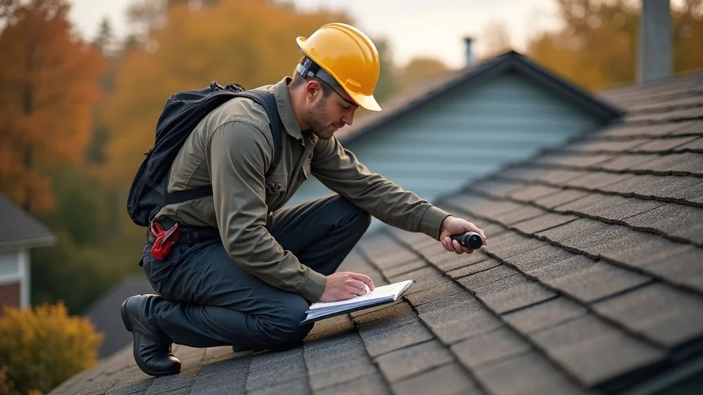 Professional roof inspector evaluating a residential roof to prevent costly leaks and ensure proactive roof replacement.