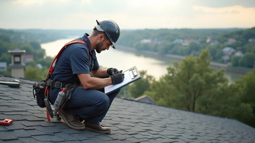 Roofer conducting maintenance inspection on Niagara Falls NY home - roof repairs and maintenance niagara falls ny