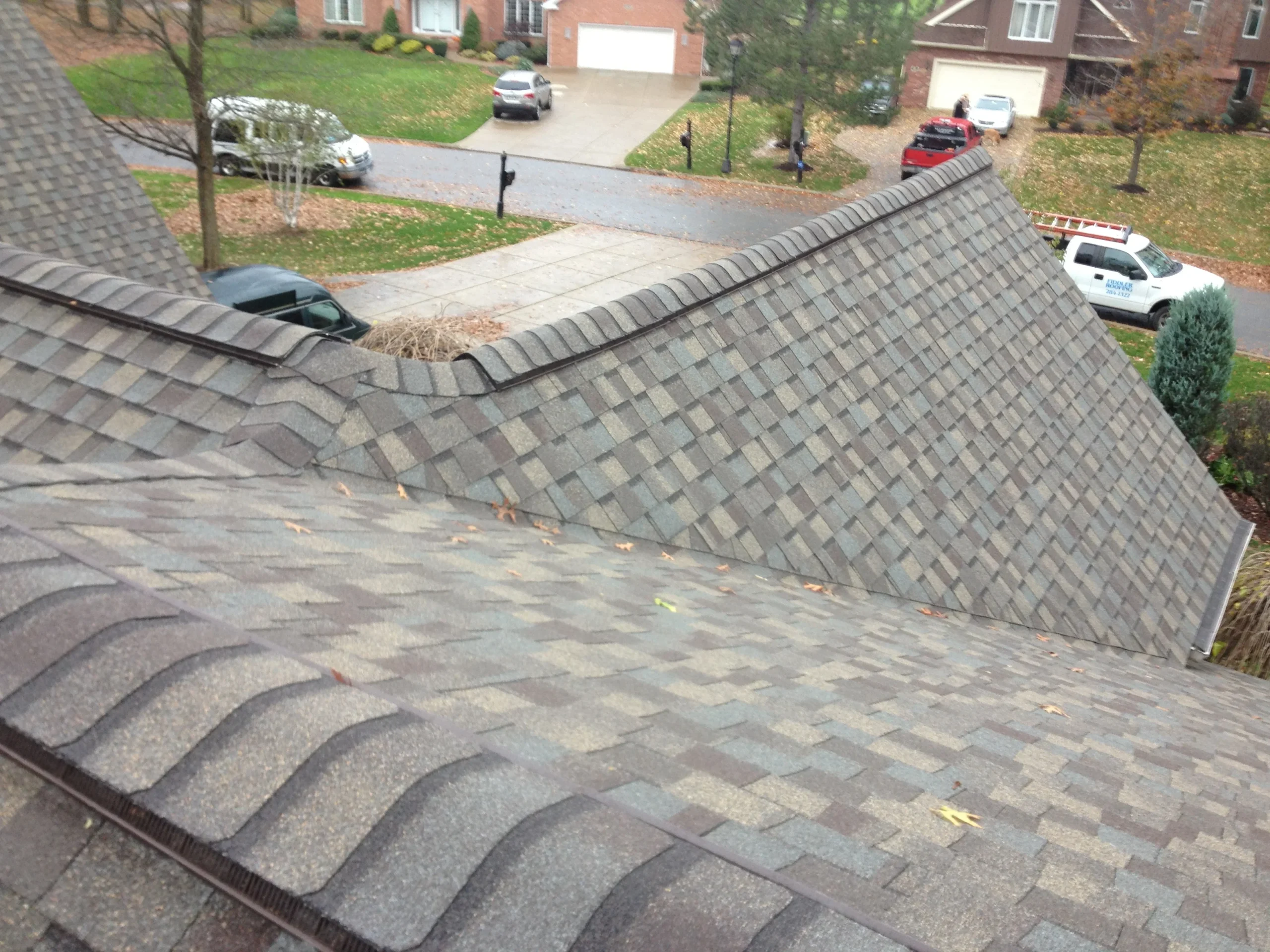 Roof inspector ensuring your warranty: Niagara Falls home, roof ventilation check in progress, Fiddler Roofing pro at work